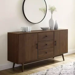 Kirklands Home Bonnie Brown Midcentury Sideboard Cabinet Clearance