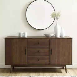 Kirklands Home Bonnie Brown Midcentury Sideboard Cabinet Clearance