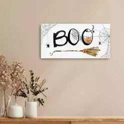 Halloween>Kirklands Home Boo Broomstick Canvas Art Print