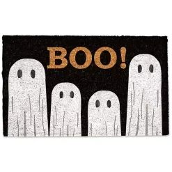 Halloween>Kirklands Home Boo! Ghost Crew Halloween Doormat Black