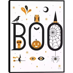 Halloween>Kirklands Home Boo Spooky Icons Halloween Wall Plaque