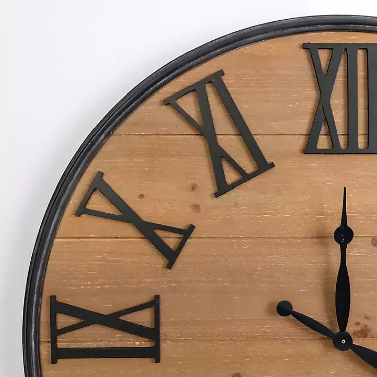 Kirklands Home Boone Wood Plank Wall Clock Best