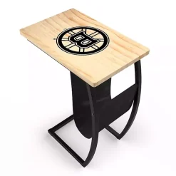 Kirklands Home Boston Bruins Wood C-Table Tan