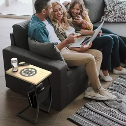 Kirklands Home Boston Bruins Wood C-Table Tan