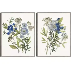Kirklands Home Botana 2-pc. Framed Canvas Art Print Set White Hot