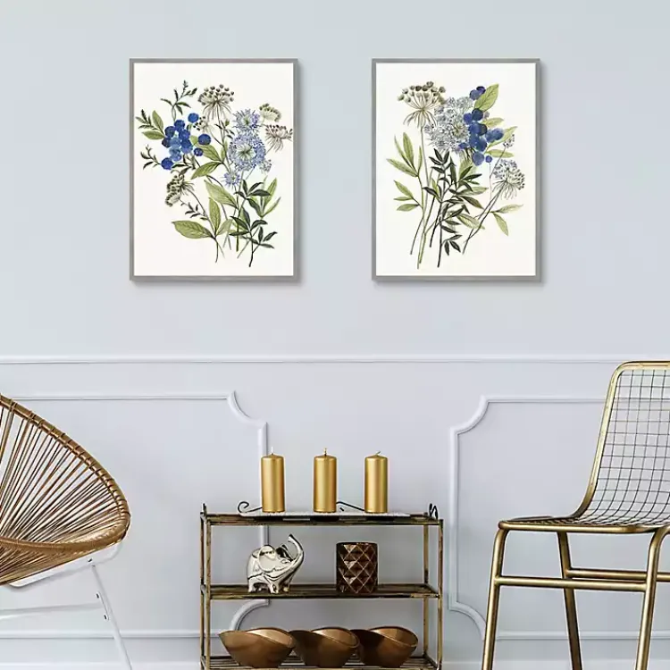 Kirklands Home Botana 2-pc. Framed Canvas Art Print Set White Hot