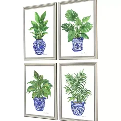 Kirklands Home Botanical Blues Framed Art Prints, Set of 4 Sale