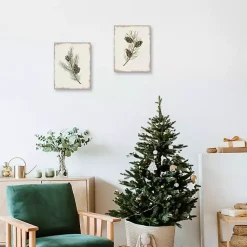 Christmas Art & Wall Decor>Kirklands Home Botanical Pine Spruce Canvas Art Prints, Set of 2