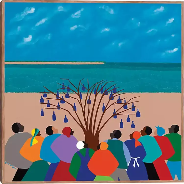 Kirklands Home Bottle Tree Gullah Islands Framed Canvas Art Print Sale