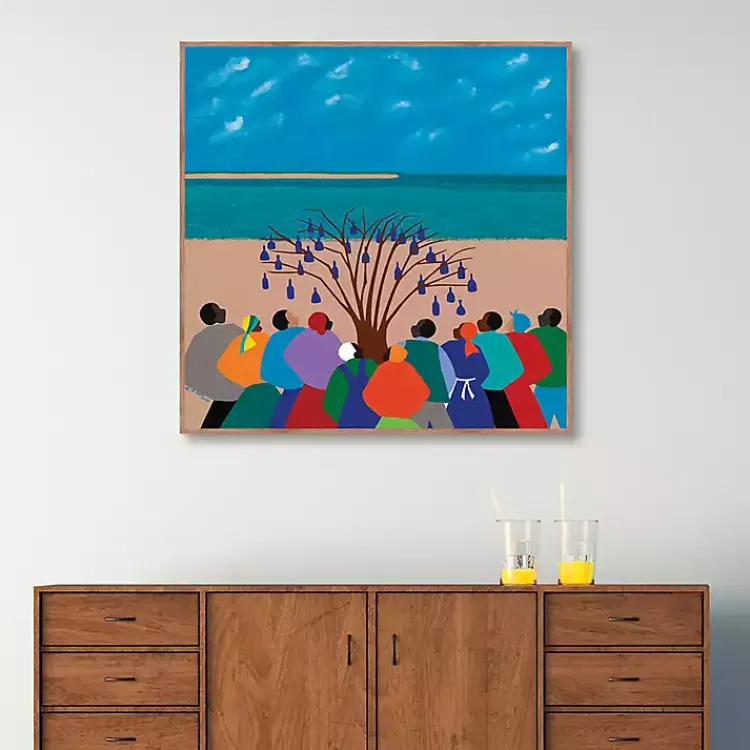 Kirklands Home Bottle Tree Gullah Islands Framed Canvas Art Print Sale