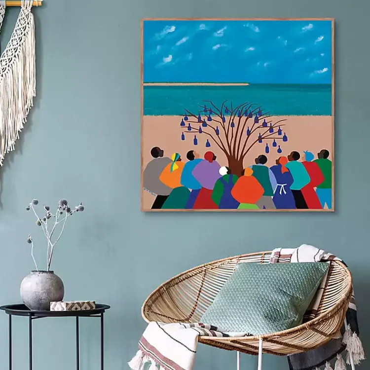 Kirklands Home Bottle Tree Gullah Islands Framed Canvas Art Print Sale