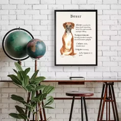 Kirklands Home Boxer Facts Framed Wall Plaque White Sale