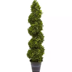 Trees & Topiaries>Kirklands Home Boxwood Spiral Topiary, 48 in.