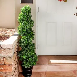 Trees & Topiaries>Kirklands Home Boxwood Spiral Topiary, 48 in.