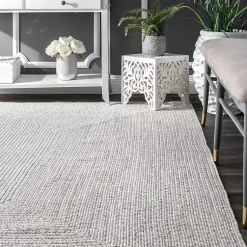 Kirklands Home Braided Leah Indoor/Outdoor Area Rug, 5x8 Gray