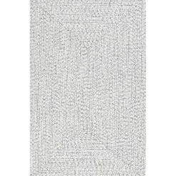 Kirklands Home Braided Leah Indoor/Outdoor Area Rug, 7x9 Gray New