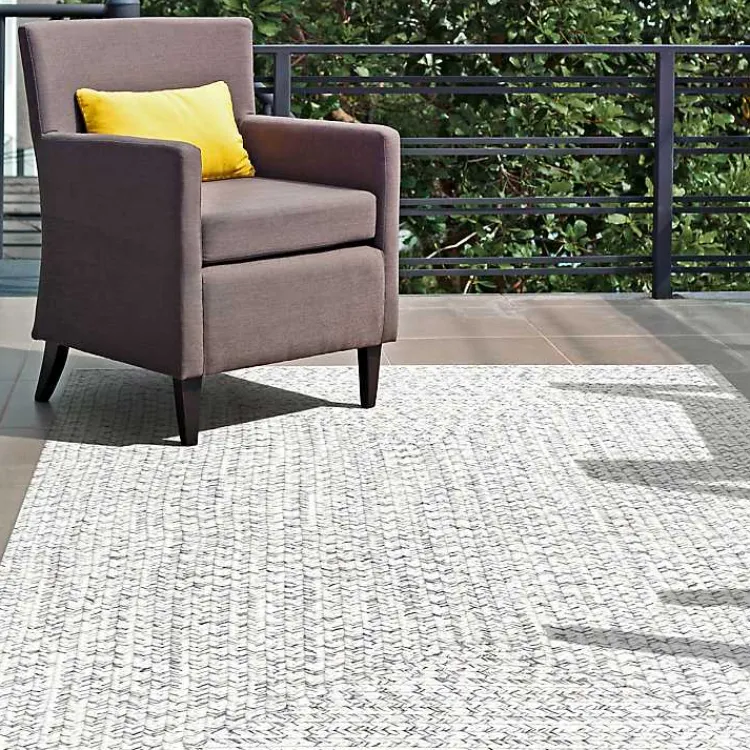 Kirklands Home Braided Leah Indoor/Outdoor Area Rug, 7x9 Gray New