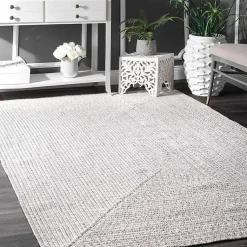 Kirklands Home Braided Leah Indoor/Outdoor Area Rug, 3x5 Ivory New