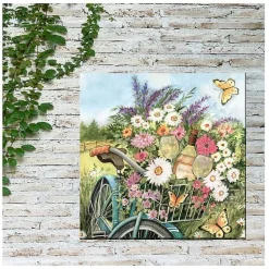 Kirklands Home Brandy's Bike Outdoor Canvas Art Multi Discount