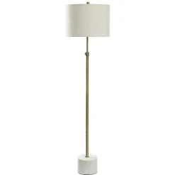 Kirklands Home Brass Lily Floor Lamp with Marble Base Gray Hot
