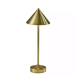 Kirklands Home Brass Metal Cone Shade Cordless Table Lamp Gold Online