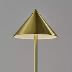 Kirklands Home Brass Metal Cone Shade Cordless Table Lamp Gold Online