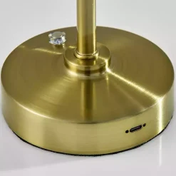 Kirklands Home Brass Metal Cone Shade Cordless Table Lamp Gold Online