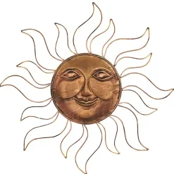 Kirklands Home Brass Sun Metal Outdoor Wall Plaque Brown Hot