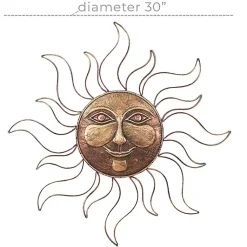 Kirklands Home Brass Sun Metal Outdoor Wall Plaque Brown Hot