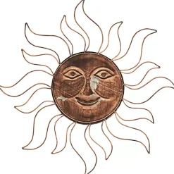 Kirklands Home Brass Sun Metal Outdoor Wall Plaque Brown Hot