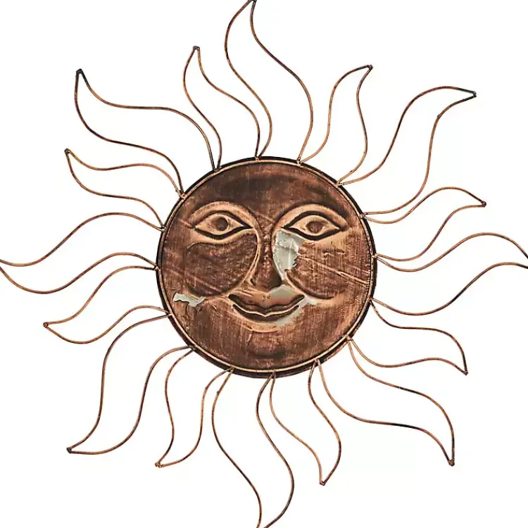 Kirklands Home Brass Sun Metal Outdoor Wall Plaque Brown Hot
