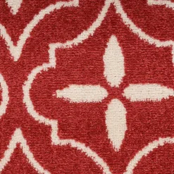 Kirklands Home Brick & Ivory Quatrefoil Indoor/Outdoor Rug, 5x7 Outlet