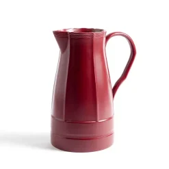 Vases>Kirklands Home Brick Stoneware Pitcher Vase Red