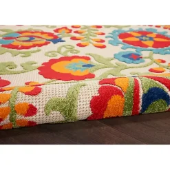 Kirklands Home Bright Abstract Floral Outdoor Area Rug, 5x7 Hot