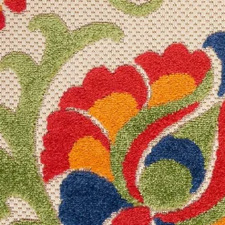 Kirklands Home Bright Abstract Floral Outdoor Area Rug, 5x7 Hot