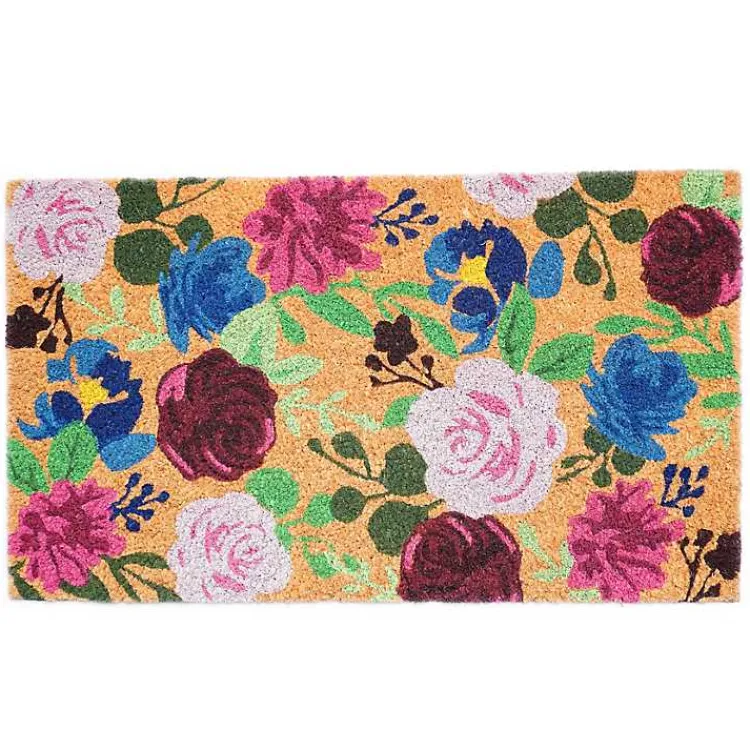 Kirklands Home Bright Boho Flowers Doormat Multi Sale