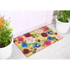Kirklands Home Bright Boho Flowers Doormat Multi Sale