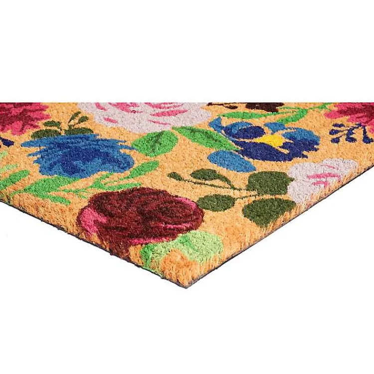 Kirklands Home Bright Boho Flowers Doormat Multi Sale