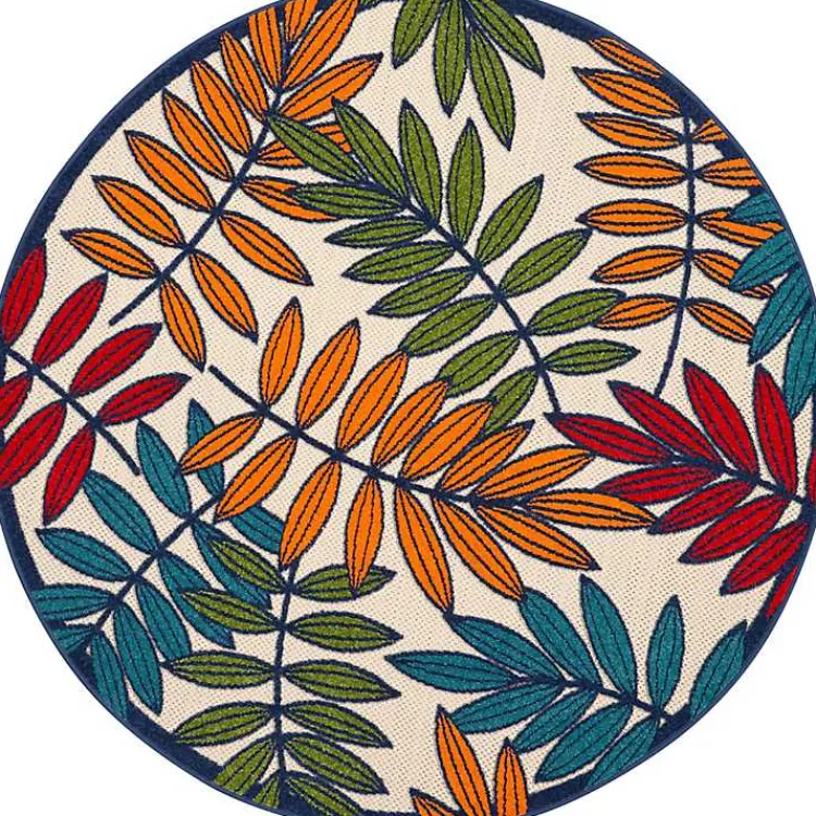Kirklands Home Bright Branches Round Outdoor Area Rug, 5x5 Online