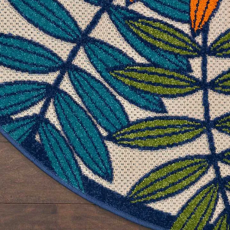 Kirklands Home Bright Branches Round Outdoor Area Rug, 5x5 Online