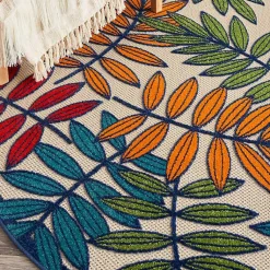 Kirklands Home Bright Branches Round Outdoor Area Rug, 5x5 Online