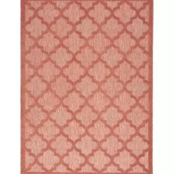 Kirklands Home Bright Coral Trellis Outdoor Area Rug, 4x6 Discount