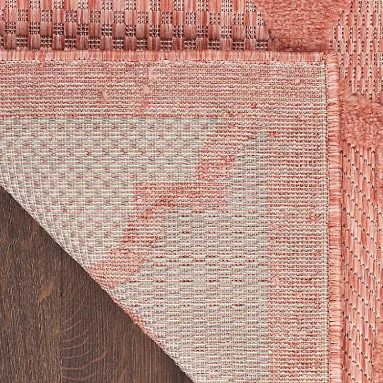Kirklands Home Bright Coral Trellis Outdoor Area Rug, 4x6 Discount