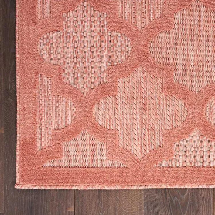 Kirklands Home Bright Coral Trellis Outdoor Area Rug, 4x6 Discount