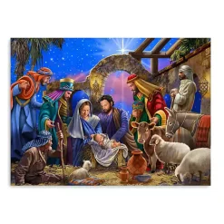 Christmas Art & Wall Decor>Kirklands Home Bright Nativity Scene Canvas Art Print, 24x32