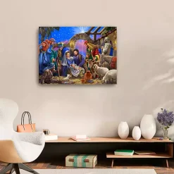 Christmas Art & Wall Decor>Kirklands Home Bright Nativity Scene Canvas Art Print, 24x32