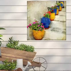 Kirklands Home Bright Pots Outdoor Canvas Art Print Multi Sale