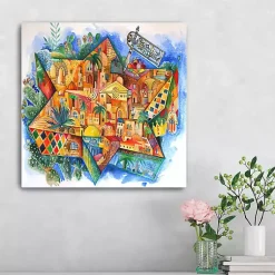 Hanukkah Decorations>Kirklands Home Bright Purim Canvas Art Print