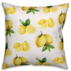 Kirklands Home Bright Yellow Lemons Outdoor Pillow