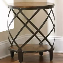 Kirklands Home Brimfield Round End Table Black Hot